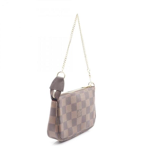 LOUIS VUITTON Brown Damier Leather Pochette Bag - Picture 2 of 8